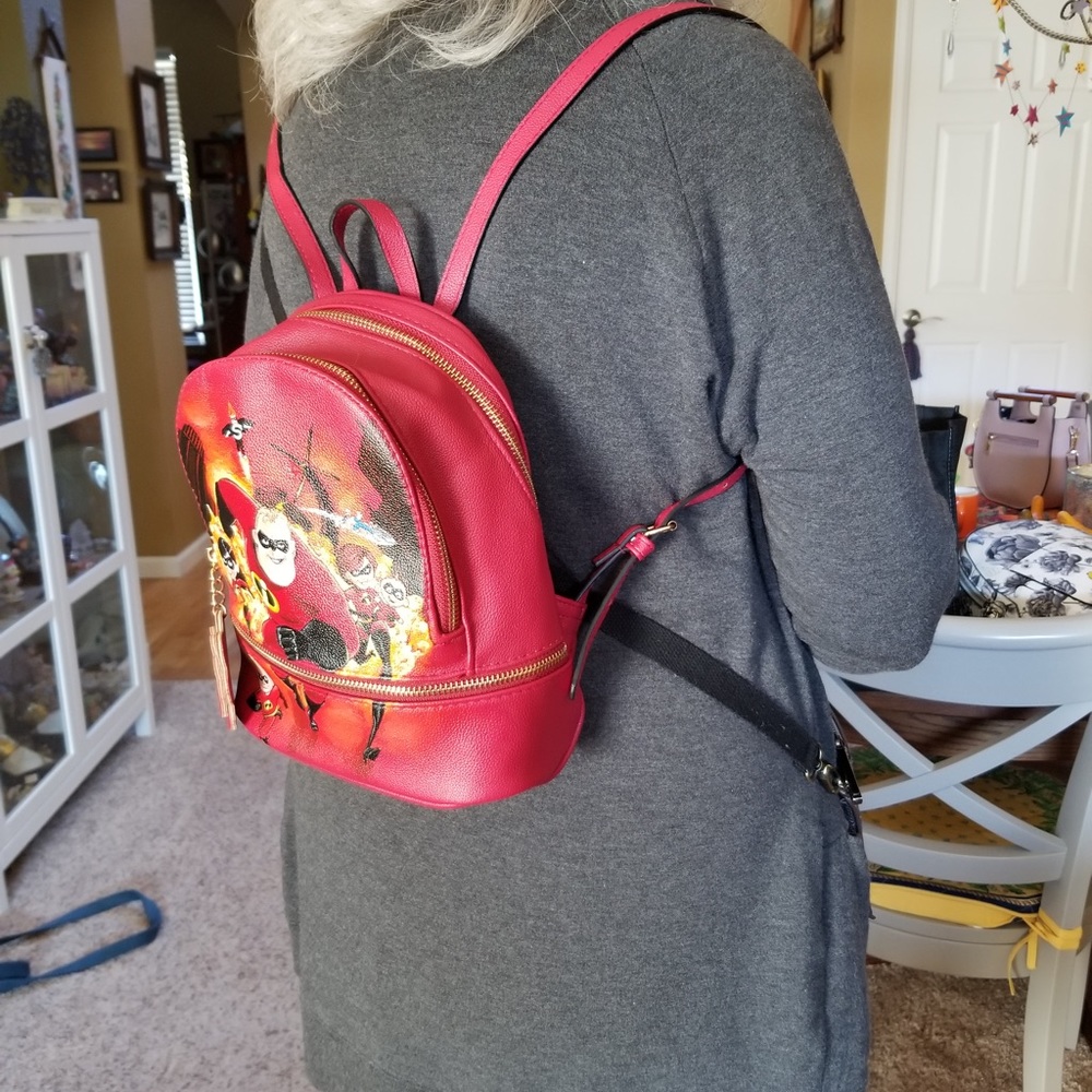 HAND PAINTED 100% Original Red Backpack! - Picture 9 of 12